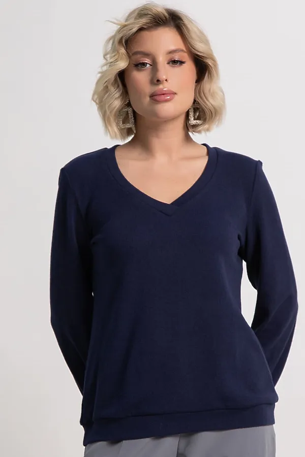 Джемпер трикотажный Мелоди LADY TAIGA, синий - фото 2