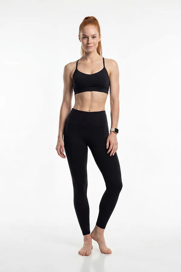 Легинсы женские бифлекс черного цвета MTFORCE, черный - фото 2