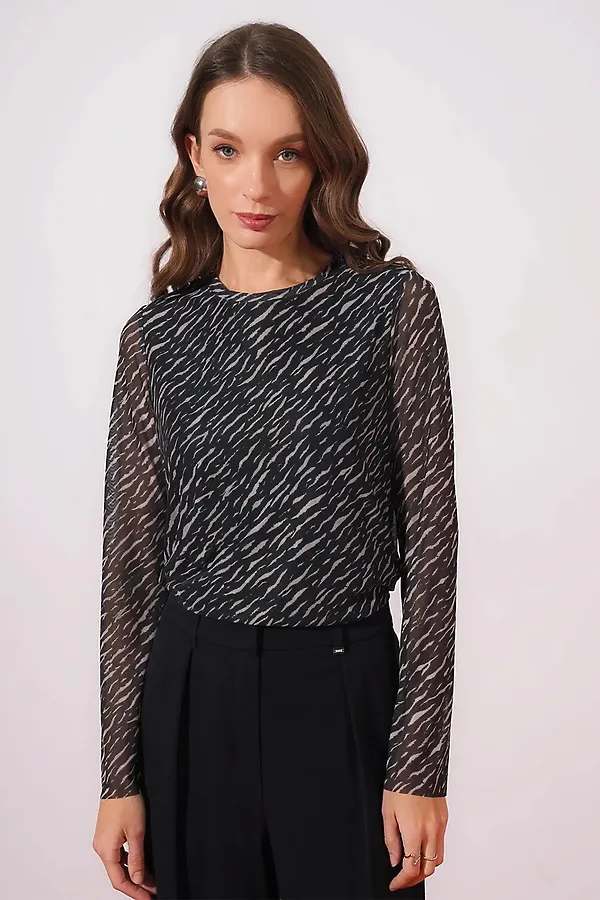 Джемпер CLEVER, чёрный/св.бежевый - фото 2