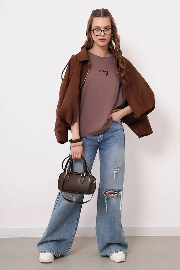 Джемпер CLEVER, кофейный - фото 2