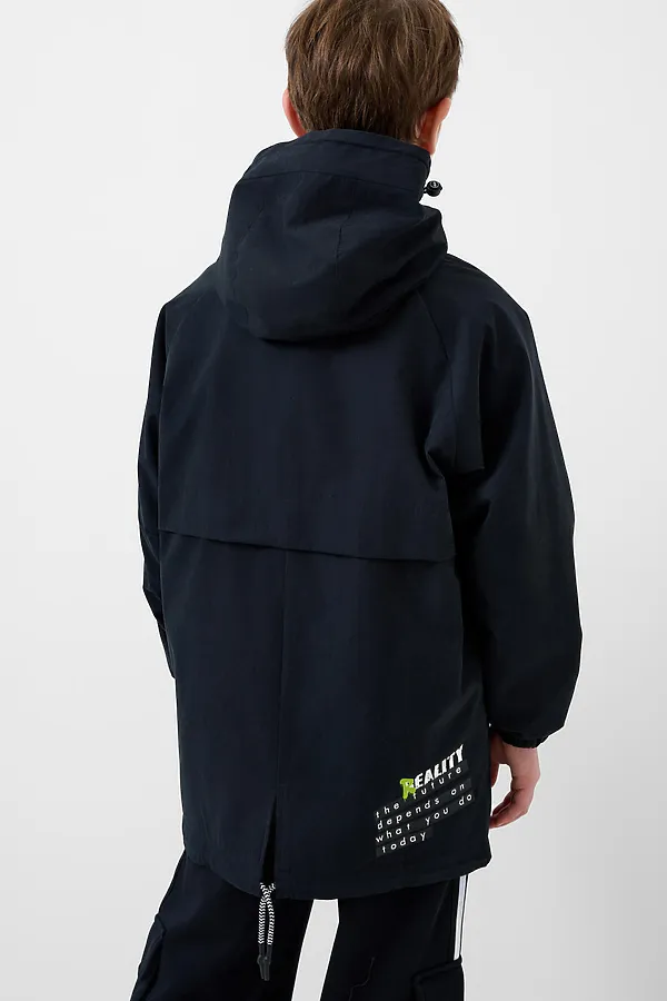 Плащ текстильный с полиуретановым покрытием для мальчиков PLAYTODAY, черный - фото 2