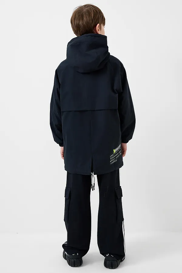 Плащ текстильный с полиуретановым покрытием для мальчиков PLAYTODAY, черный - фото 2