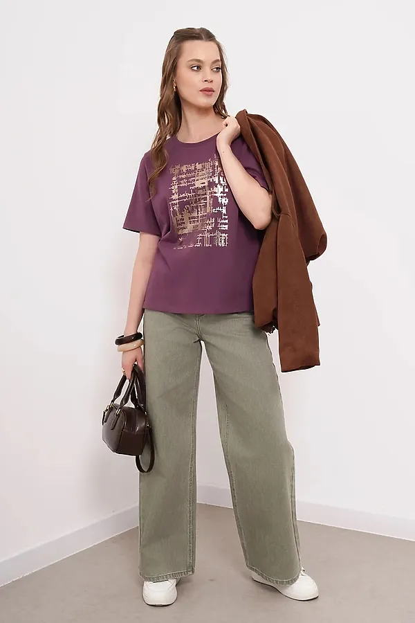 Футболка CLEVER, сливовый - фото 2