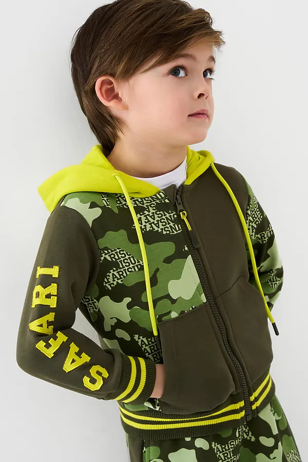 Толстовка трикотажная для мальчиков PLAYTODAY, разноцветный - фото 2