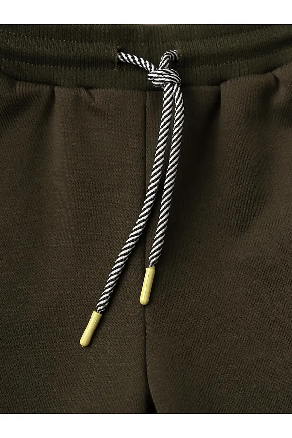 Брюки трикотажные для мальчиков PLAYTODAY, темно-зеленый - фото 2