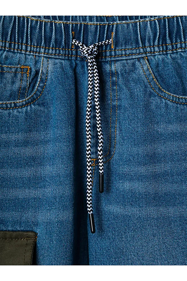 Брюки текстильные джинсовые для мальчиков PLAYTODAY, тёмно-синий,темно-зеленый - фото 2