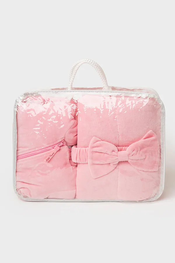 Комплект детский трикотажный для девочек: конверт-одеяло, комбинезон – 2 шт, боди, чепчик, шапочка PLAYTODAY, разноцветный - фото 2