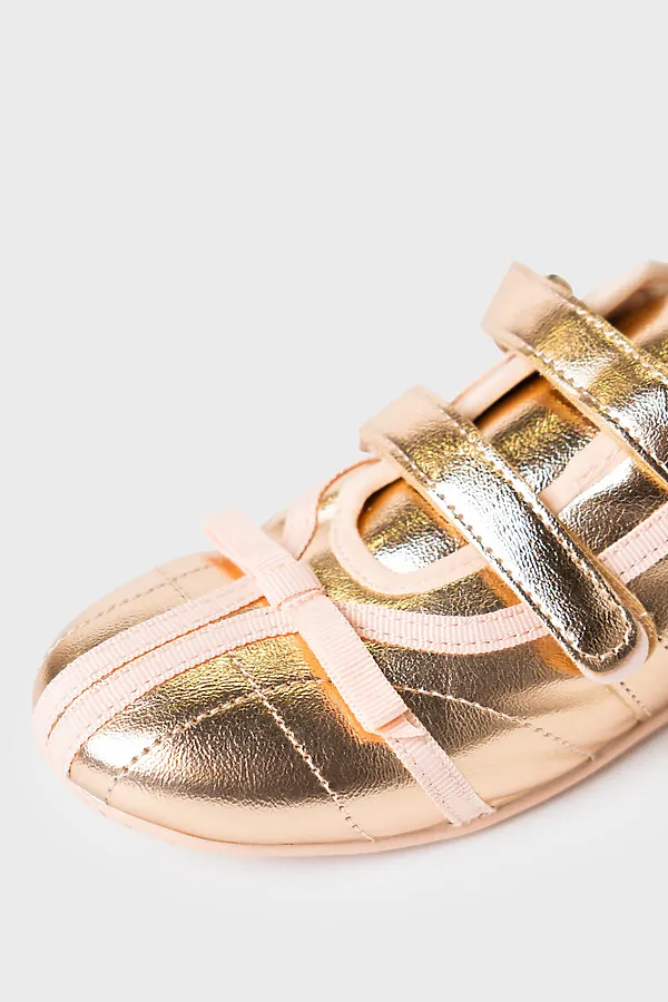 Полуботинки для девочек PLAYTODAY, золотой - фото 2