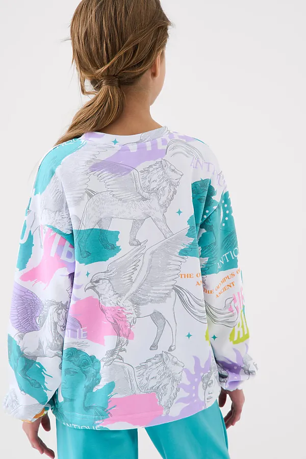 Толстовка трикотажная для девочек PLAYTODAY, разноцветный - фото 2