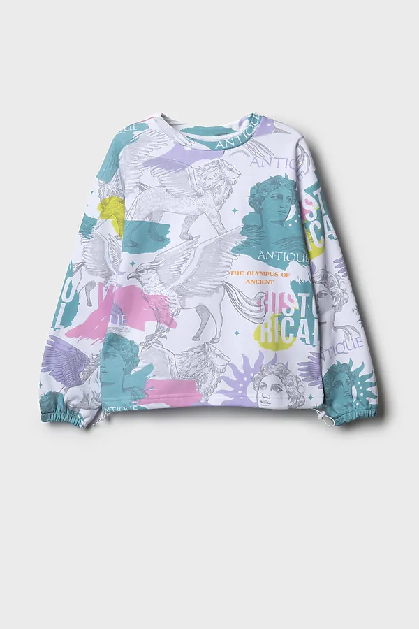 Толстовка трикотажная для девочек PLAYTODAY, разноцветный - фото 2