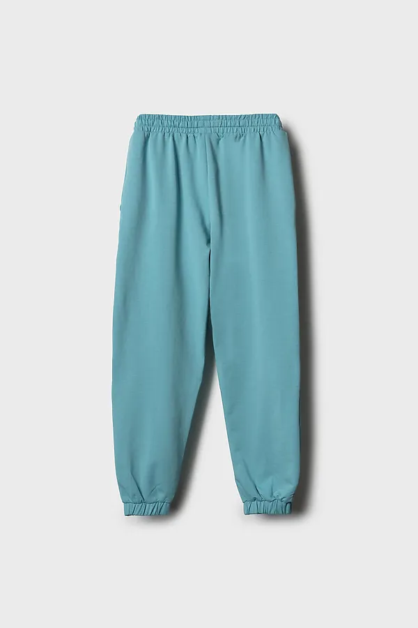Брюки трикотажные для девочек PLAYTODAY, голубой - фото 2