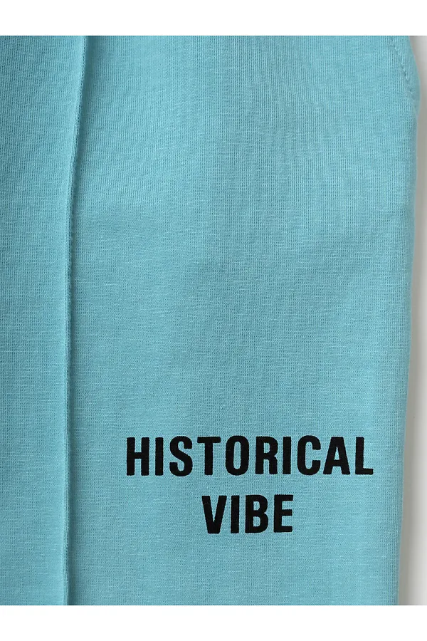 Брюки трикотажные для девочек PLAYTODAY, голубой - фото 2