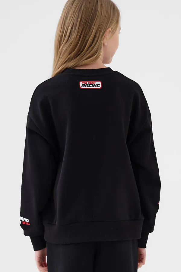 Толстовка трикотажная для девочек PLAYTODAY, черный - фото 2