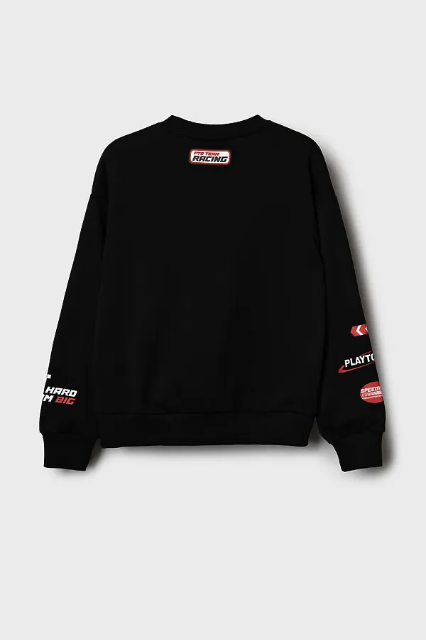 Толстовка трикотажная для девочек PLAYTODAY, черный - фото 2