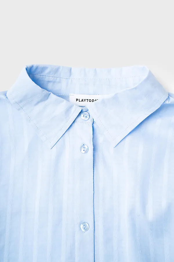 Комплект текстильный для женщин: рубашка, шорты PLAYTODAY, голубой - фото 2