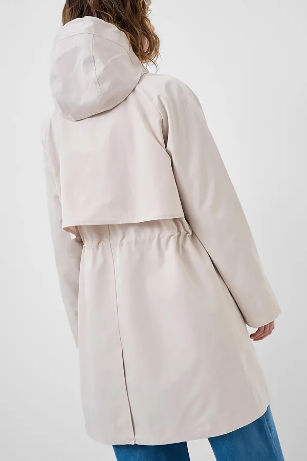 Плащ текстильный с полиуретановым покрытием для женщин PLAYTODAY, бежевый - фото 2