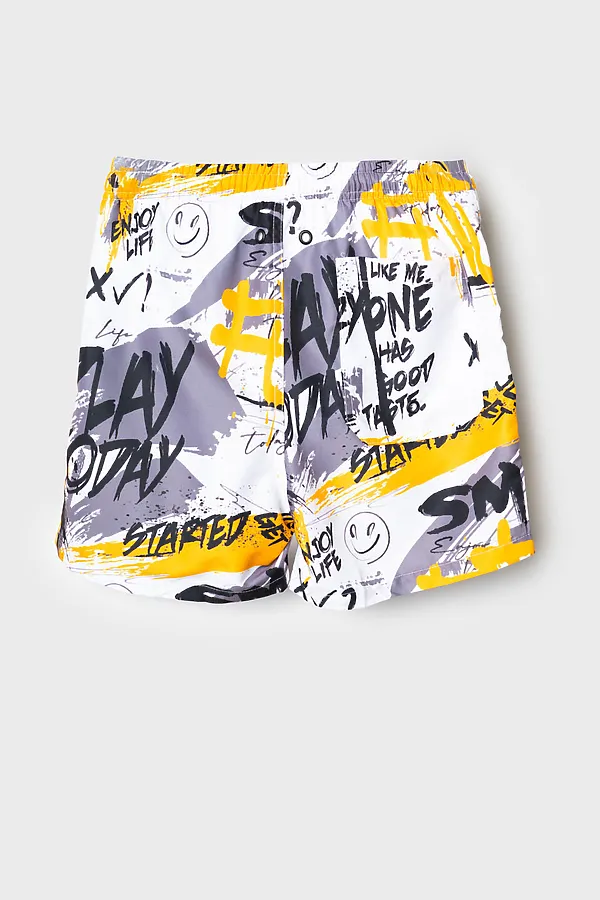 Шорты текстильные плавательные для мальчиков, средней длины PLAYTODAY, разноцветный - фото 2