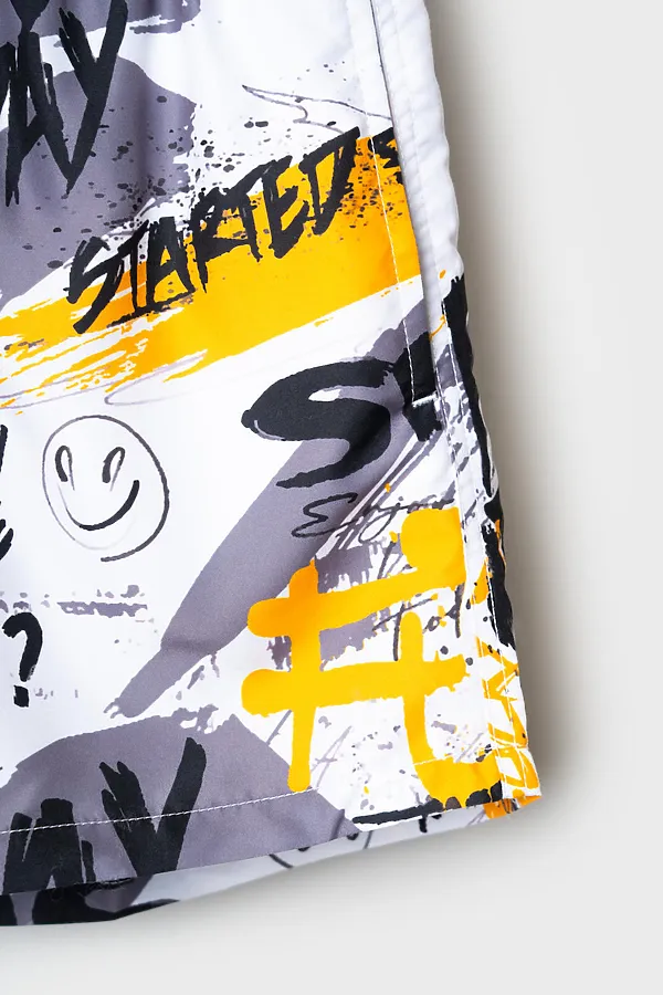 Шорты текстильные плавательные для мальчиков, средней длины PLAYTODAY, разноцветный - фото 2