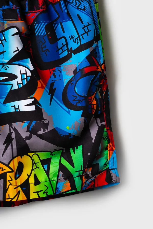 Шорты текстильные плавательные для мальчиков, средней длины PLAYTODAY, разноцветный - фото 2