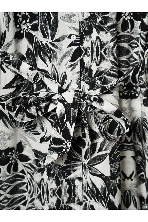 Платье текстильное для женщин PLAYTODAY, белый,черный - фото 2