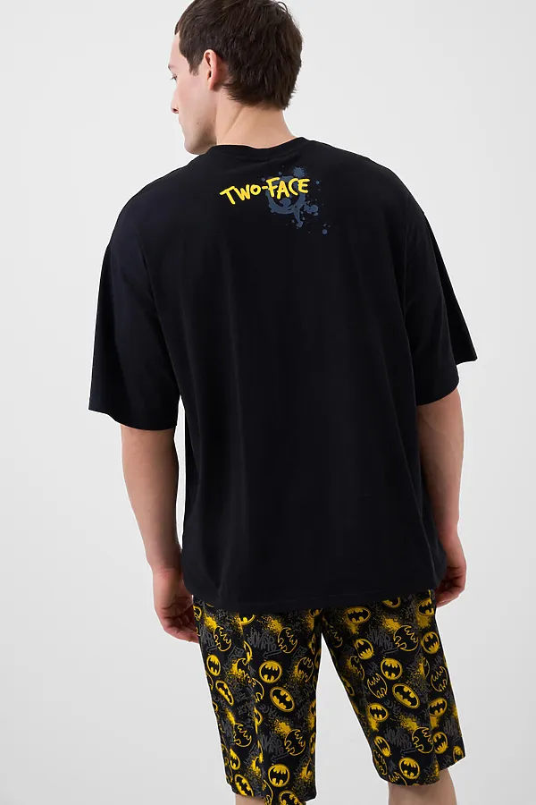 Комплект трикотажный для мужчин: фуфайка (футболка), шорты PLAYTODAY, черный,жёлтый,темно-серый - фото 2