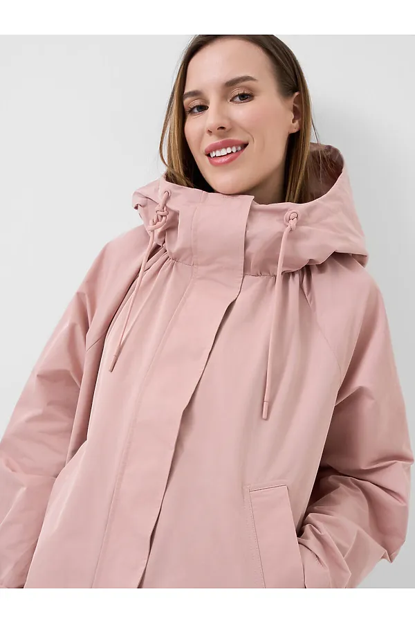 Куртка текстильная с полиуретановым покрытием для женщин (ветровка) PLAYTODAY, светло-розовый - фото 2