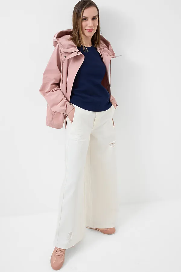 Куртка текстильная с полиуретановым покрытием для женщин (ветровка) PLAYTODAY, светло-розовый - фото 2