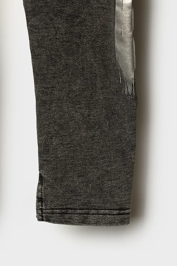 Брюки трикотажные для девочек (легинсы) PLAYTODAY, темно-серый - фото 2