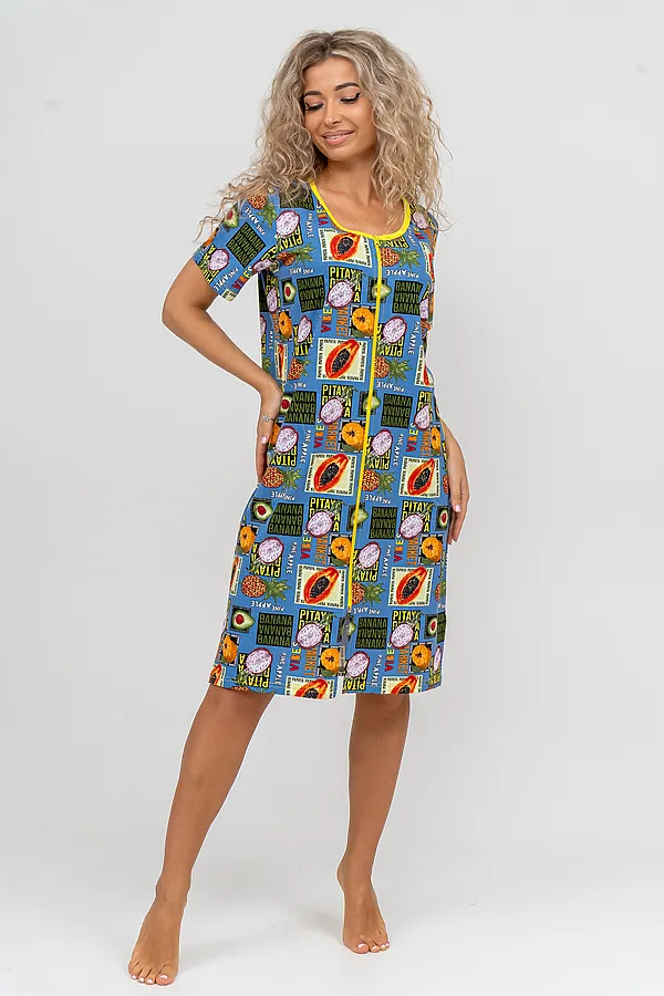 Халат 37007 НАТАЛИ, голубой - фото 2