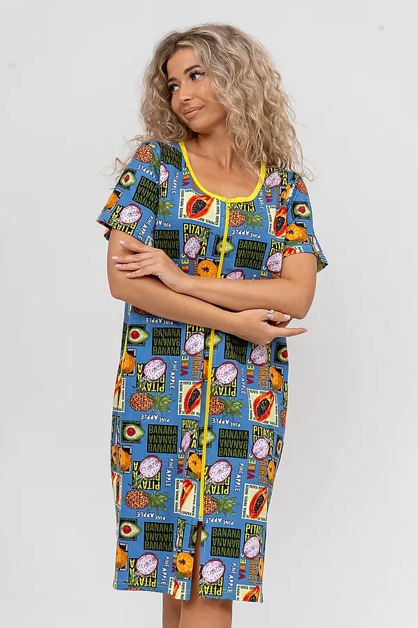 Халат 37007 НАТАЛИ, голубой - фото 2