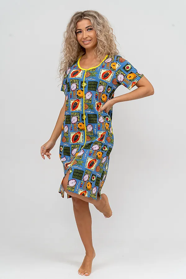 Халат 37007 НАТАЛИ, голубой - фото 2