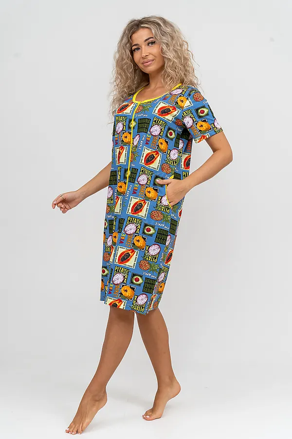 Халат 37007 НАТАЛИ, голубой - фото 2