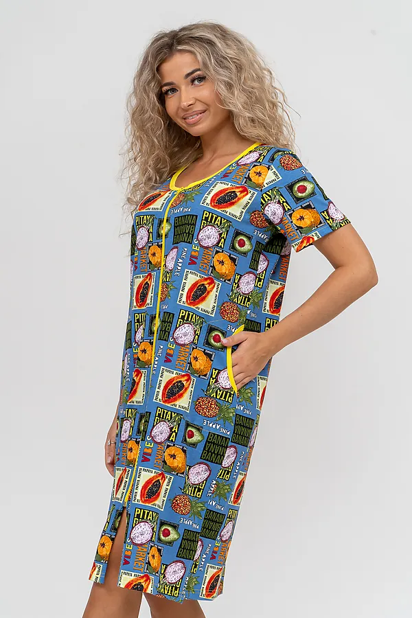 Халат 37007 НАТАЛИ, голубой - фото 2