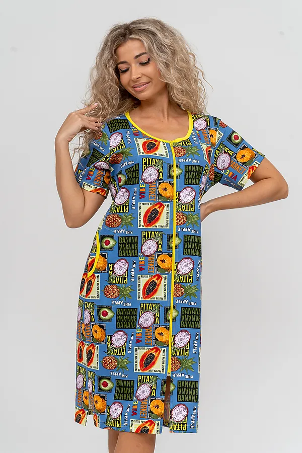 Халат 37007 НАТАЛИ, голубой - фото 2