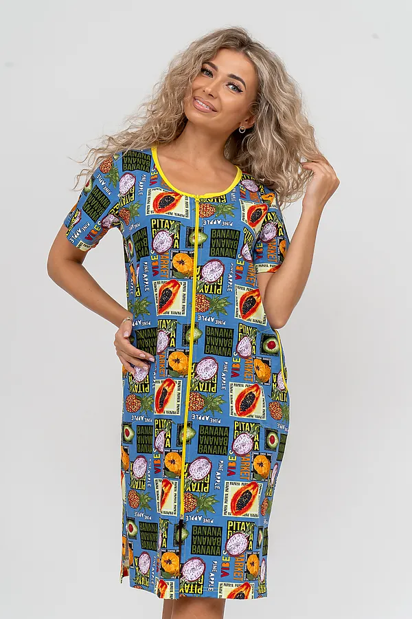 Халат 37007 НАТАЛИ, голубой - фото 2