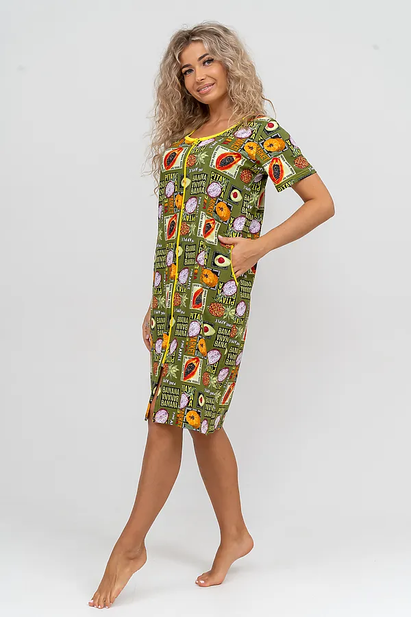 Халат 37007 НАТАЛИ, хаки - фото 2