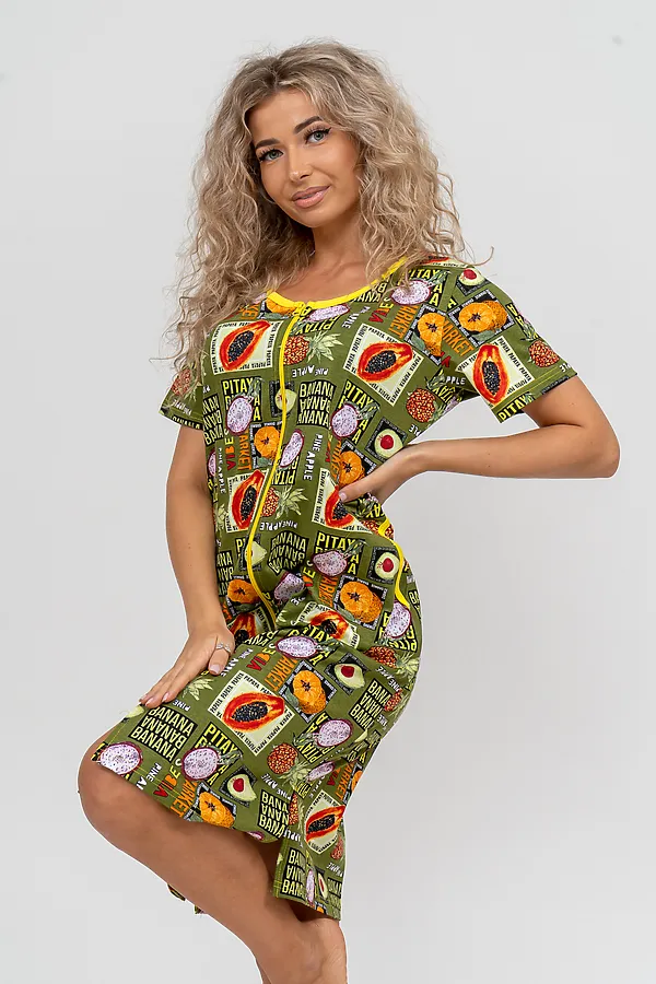 Халат 37007 НАТАЛИ, хаки - фото 2