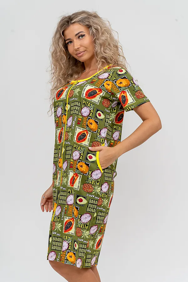 Халат 37007 НАТАЛИ, хаки - фото 2