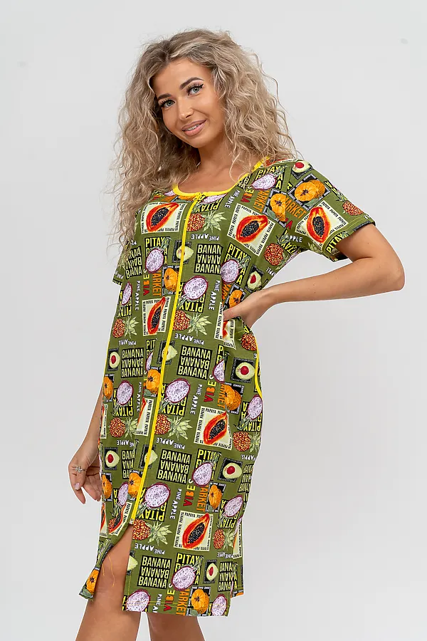 Халат 37007 НАТАЛИ, хаки - фото 2