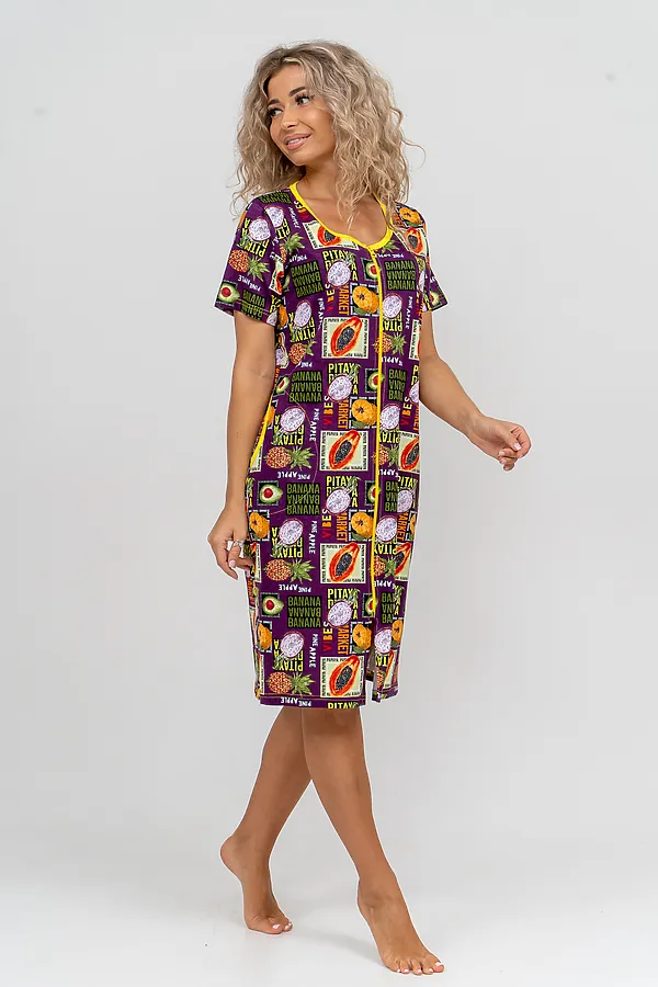 Халат 37007 НАТАЛИ, баклажан - фото 2