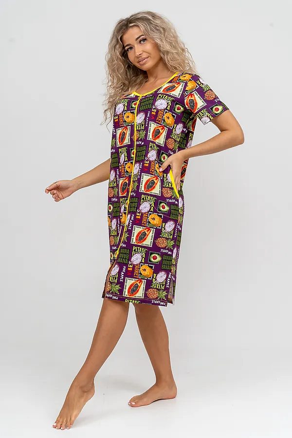 Халат 37007 НАТАЛИ, баклажан - фото 2