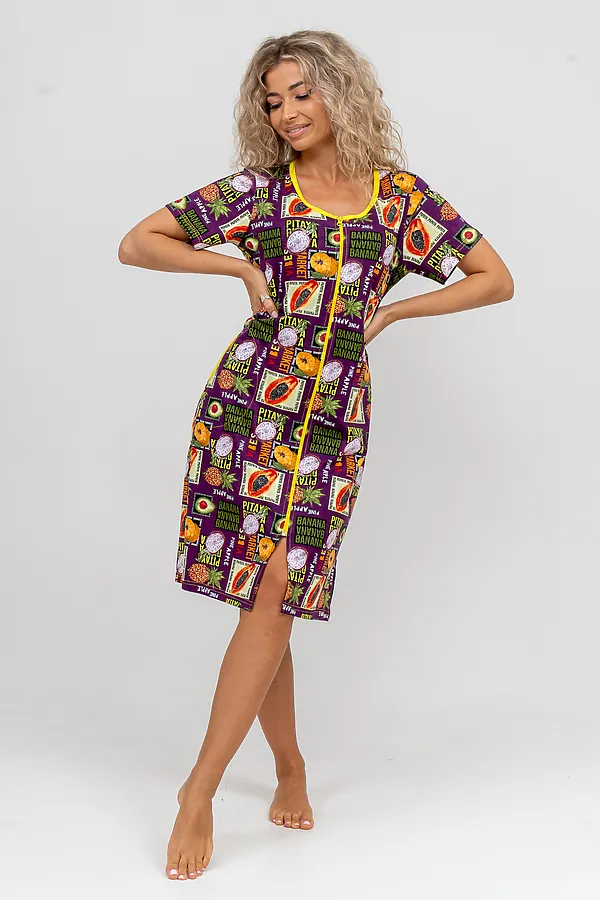 Халат 37007 НАТАЛИ, баклажан - фото 2