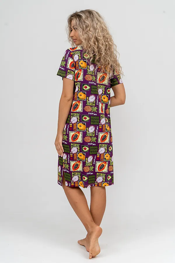 Халат 37007 НАТАЛИ, баклажан - фото 2