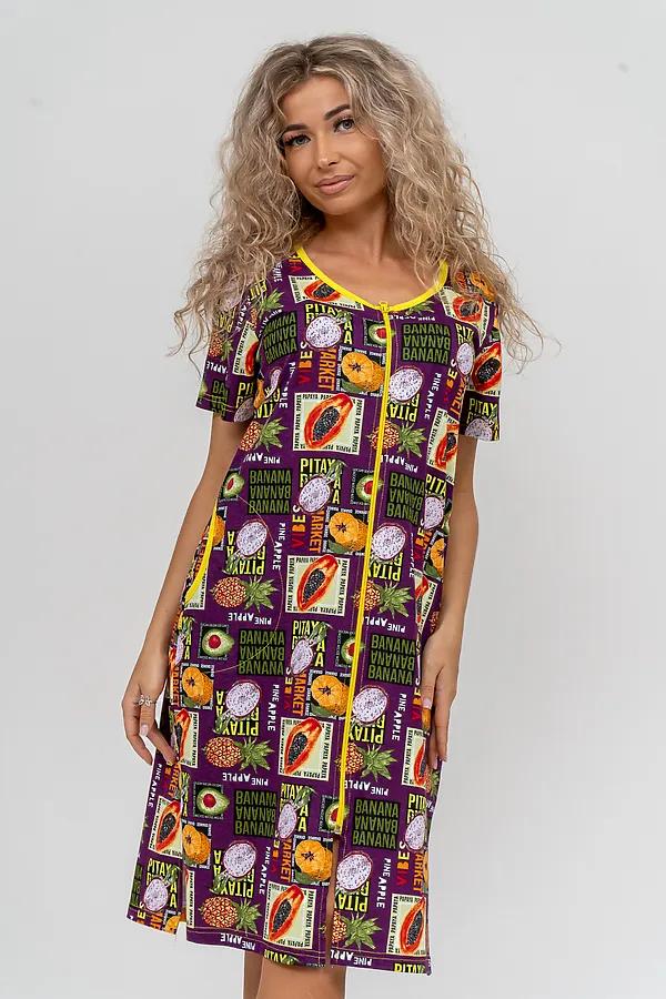 Халат 37007 НАТАЛИ, баклажан - фото 2