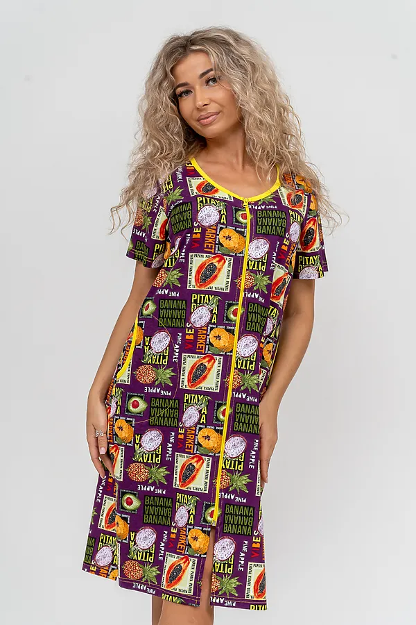 Халат 37007 НАТАЛИ, баклажан - фото 2