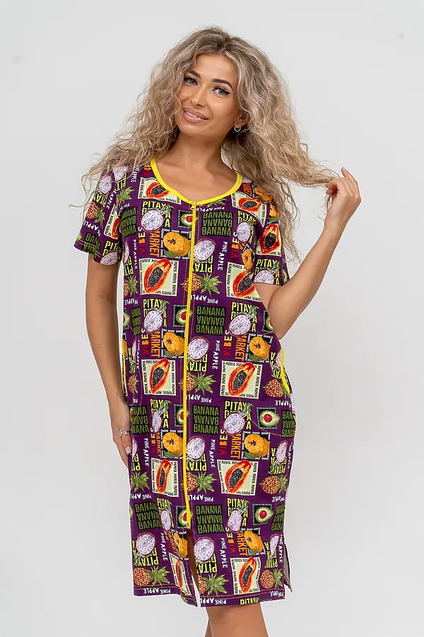 Халат 37007 НАТАЛИ, баклажан - фото 2