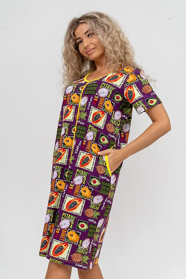 Халат 37007 НАТАЛИ, баклажан - фото 2