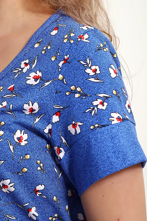 Халат 37005 НАТАЛИ, джинс - фото 2