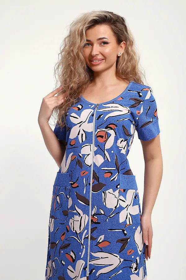 Халат 37004 НАТАЛИ, джинс - фото 2