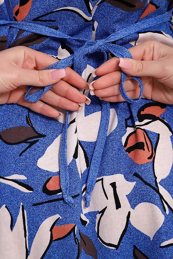 Халат 37004 НАТАЛИ, джинс - фото 2